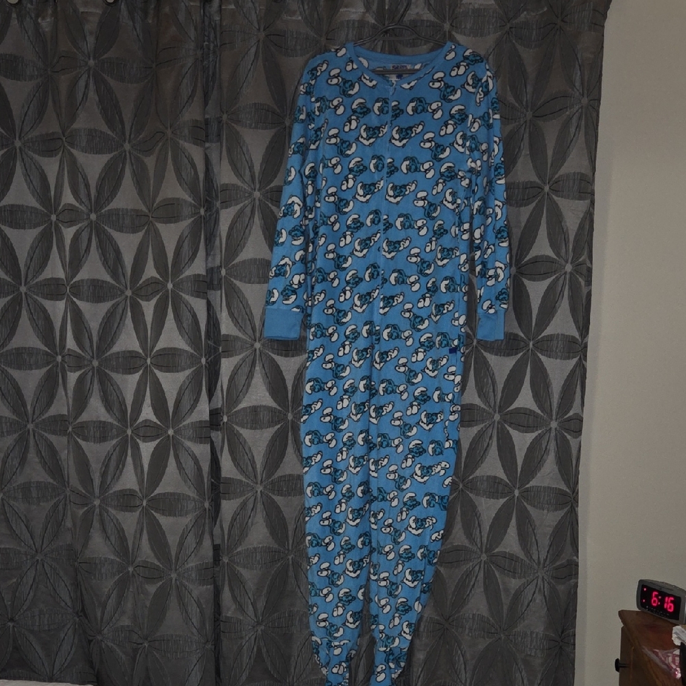 The Smurfs Blue Cartoon Onesie
